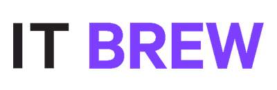 white logo of IT Brew